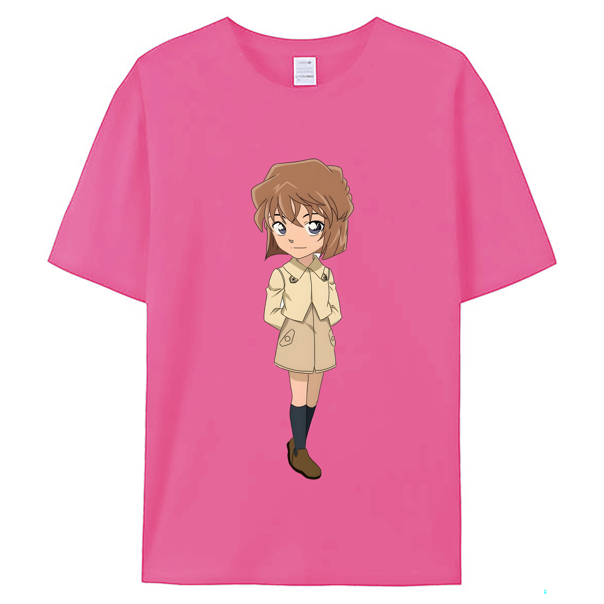 （画像用） 名探偵コナン 灰原 哀 はいばら あい Detective Conan Anita Hailey、Vi Graythorn Haibara Ai レディースカジュアルプリントTシャツ（綿100％）